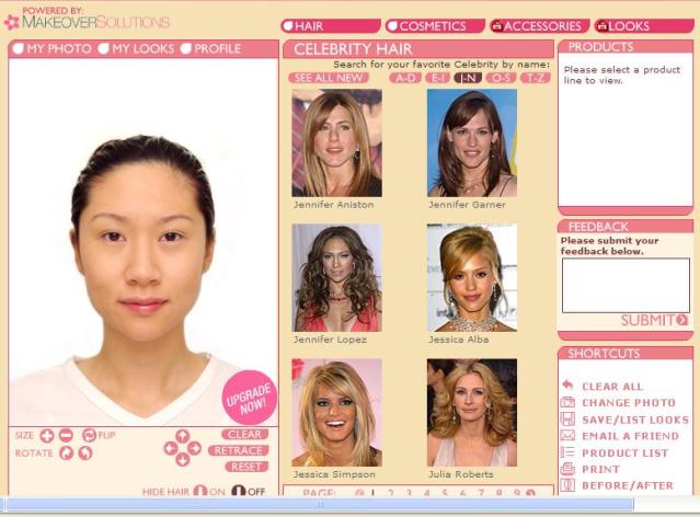 You can upload your own photo and change “your hairstyle” virtually and as 
