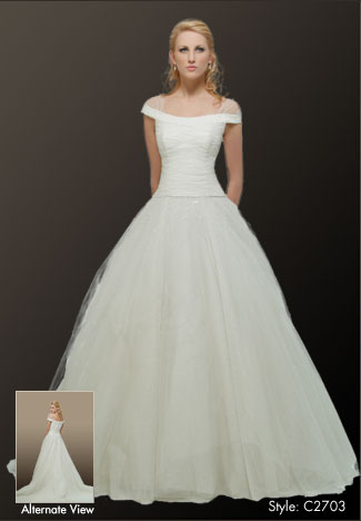This is a beautiful offtheshoulder ball gown which is suitable for the 